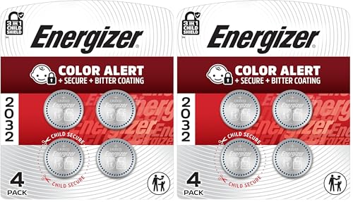Image of Energizer 2032 Batteries, 3V Lithium Coin Batteries, 4 Count (Pack of 2)