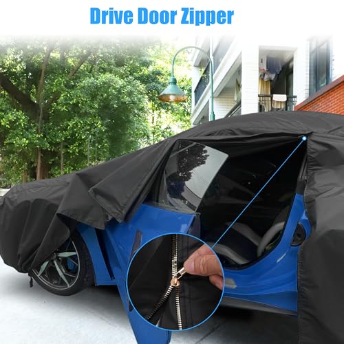 Image of uxcell for Audi Q3 2012-2023 Cover Waterproof Car Cover Outdoor Full Car Cover All Weather Protection Rain Sun Protection with Zipper Black