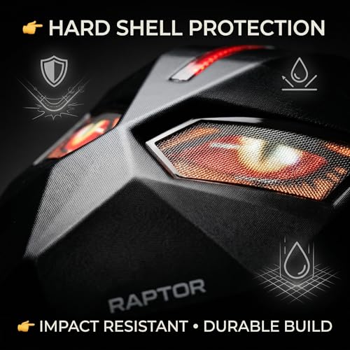 Image of MORPH RAPTOR VYRO Smart LED Backpack with App-Controlled RGB Eye Display | Hard Shell Anti-Theft Laptop Backpack for Riders & Gamers | USB Powered (Power Bank Not Included)
