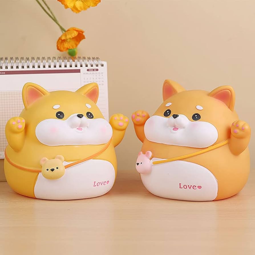 Amazon.co.jp: 柴犬のキャラクター貯金箱貯金が可能です大容量