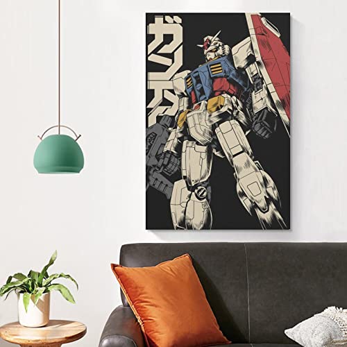 Image of XINYUELONG Anime RX 78 2 Gundam Poster Canvas Wall Art Painting Posters Decoration Room Decor Unframe 12x18inch(30x45cm)