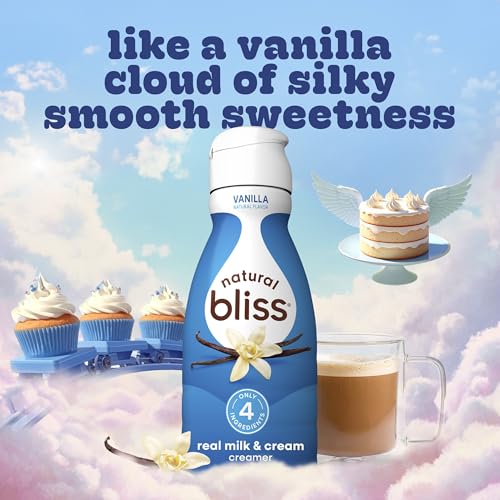 Natural Bliss Vanilla Flavored Creamer, Gluten Free Creamer, Iced, Hot Coffee 32 fl oz