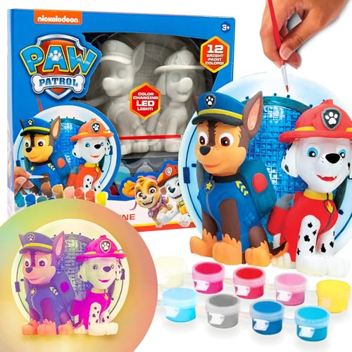 Image of Horizon Group USA Paw Patrol Paint Your Own Light-Up Figurine