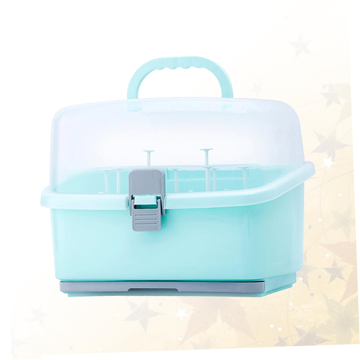 Boîte de Rangement pour Biberons Portable, Grosse Capacité, Plastique Vert | Maison et Extérieur, Protège Biberon et Tétine, Format Pratique pour Voyage