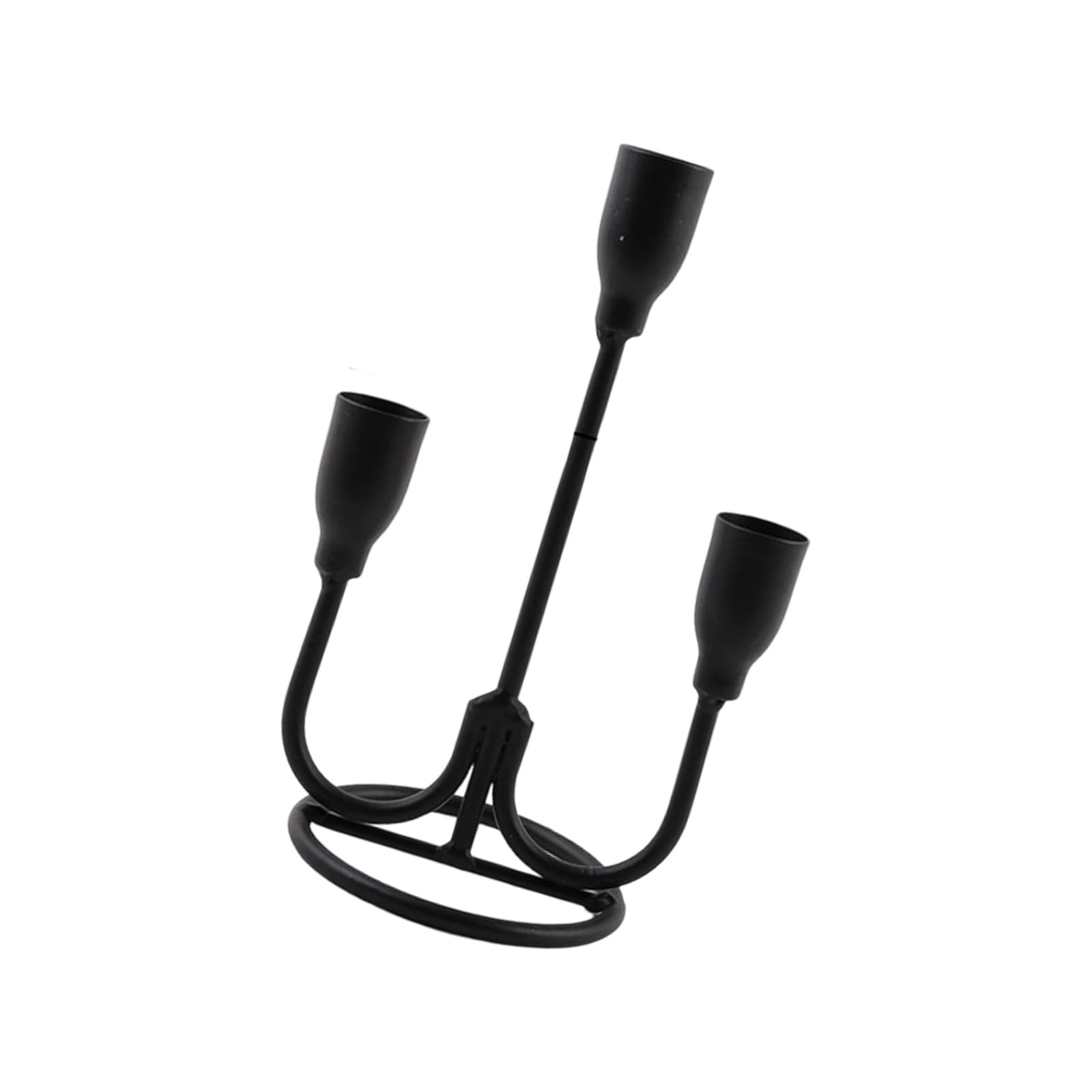 Nucelit Classical 3 Arm Iron Candleholder Metal Candelabra Taper Candlestick for Creating Warm Atmospheres Dining Table Decors Metal Candelabra