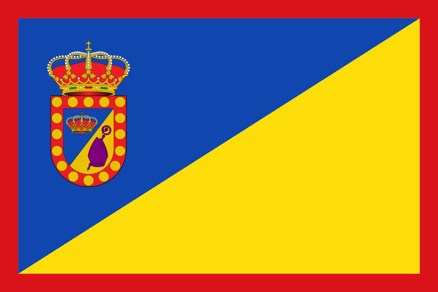 Drapeau Abia de la Obispalía Cuenca grand format pour mât extérieur