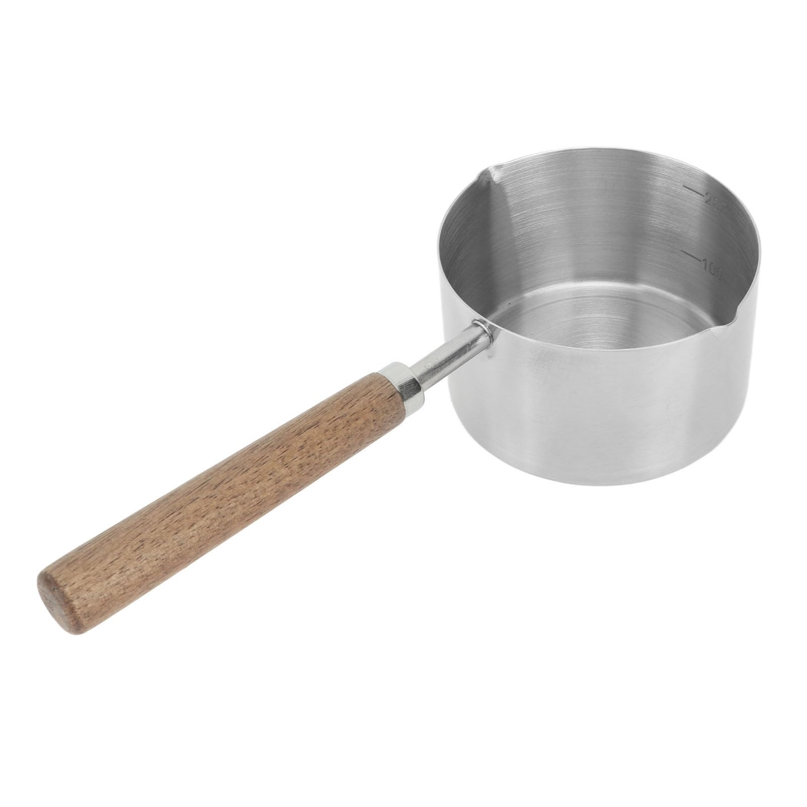 Mini Butter Hot Pot, 200ml Stainless Steel Small Flat Bottom Milk Pan for Boiling Milk Sauce Gravies Pasta