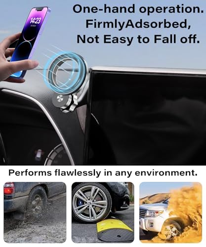 Image of Car Phone Holder for 2020-2026 Toyota Highlander Accessories Compatible with MagSafe Cell Phone Mount 360 Rotation Does Not Affect Air Vent,Dashboard Original-Size Replacement Model