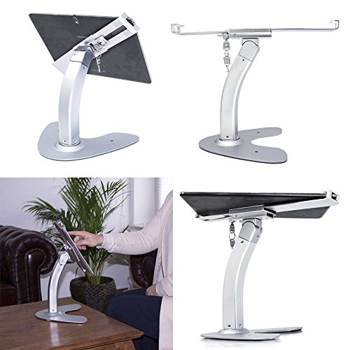 Preisvergleich Produktbild Abschließbare Tablet Tischhalterung Verkaufstheke-Restaurant-Rezeption Halterung für iPad, Samsung Tab & alle Tablet 9" - 13" Halter Holder