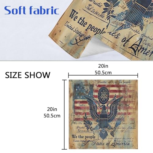 Servilletas de Tela Vintage American Flag Set de 6 50.5x50.5 cm miniatura 7