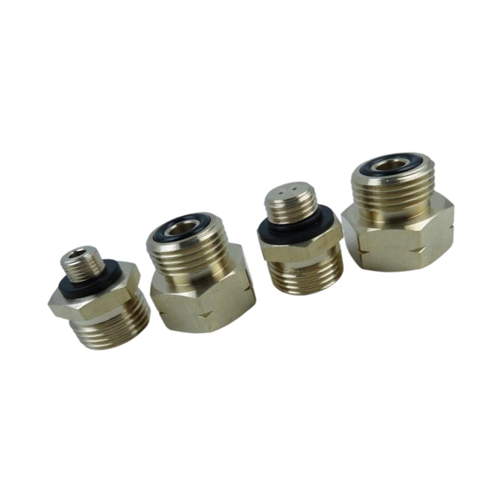 4Pcs Brass Bottle Adapter Camp Stove Converter Connector Replacement Cylinder Connection Adapter Enduring Replacement Brass Hexagonal Connector