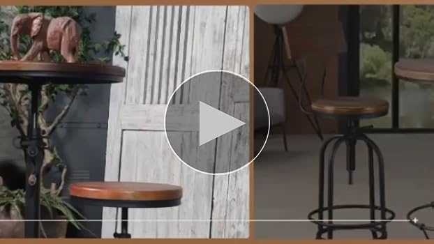 Amazon.com: LOKKHAN 33.5-39.4 Inch Tall Industrial Bar Table