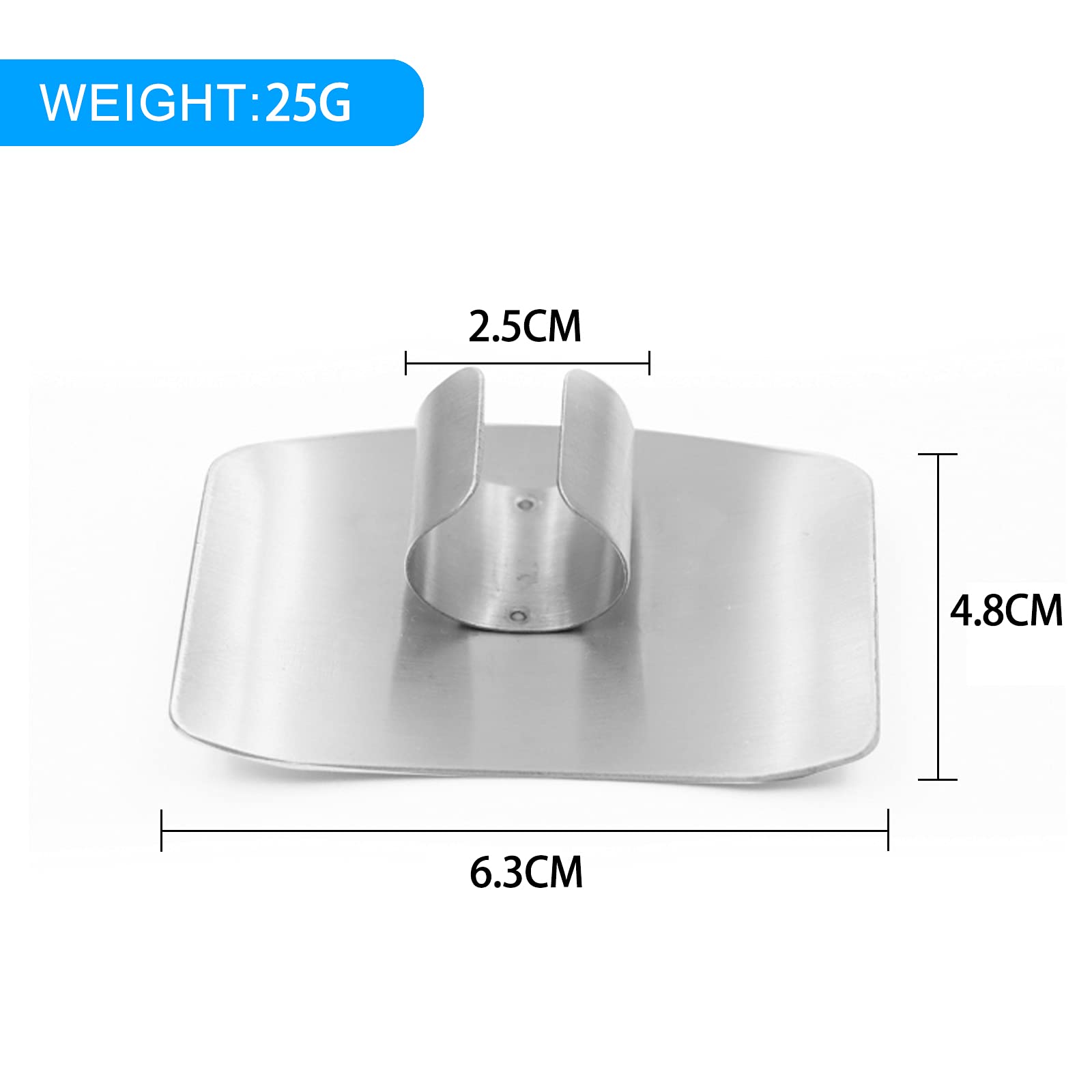 Protege Doigt Cuisine, 2 Pcs Protège-Doigts en acier inoxydable 304 pour éviter de vous blesser lors de la découpe des aliments