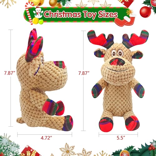 Juguete de peluche con sonido para perro estilo reno miniatura 3