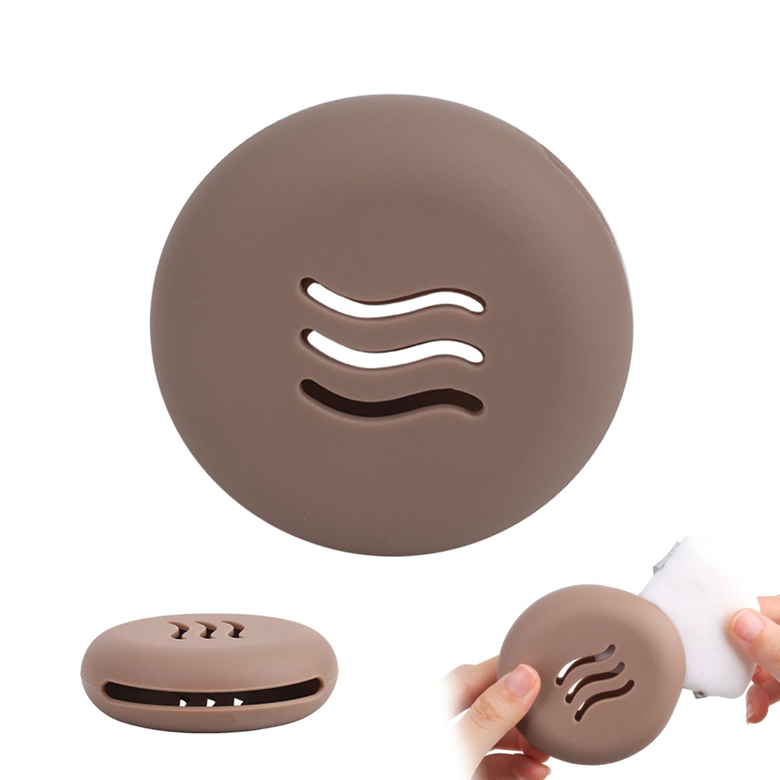 Kireida® Soporte para esponja de maquillaje – Bolsa de viaje de silicona transpirable para todos los tamaños de esponjas de maquillaje, caja de silicona irrompible para llevar de viaje