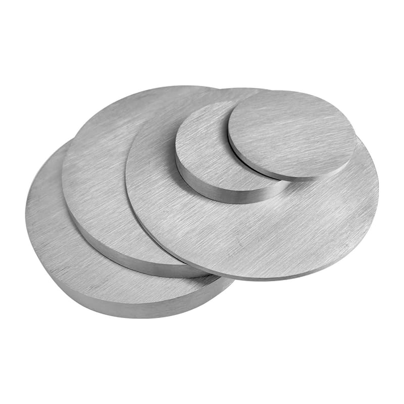 4 Piece/1 Piece 304 Stainless Steel Circular Plate Flat Brushed Metal Polished Board Round Sheet Plates Laser Cutting Sheet (1 Piece-2.5X300MM)