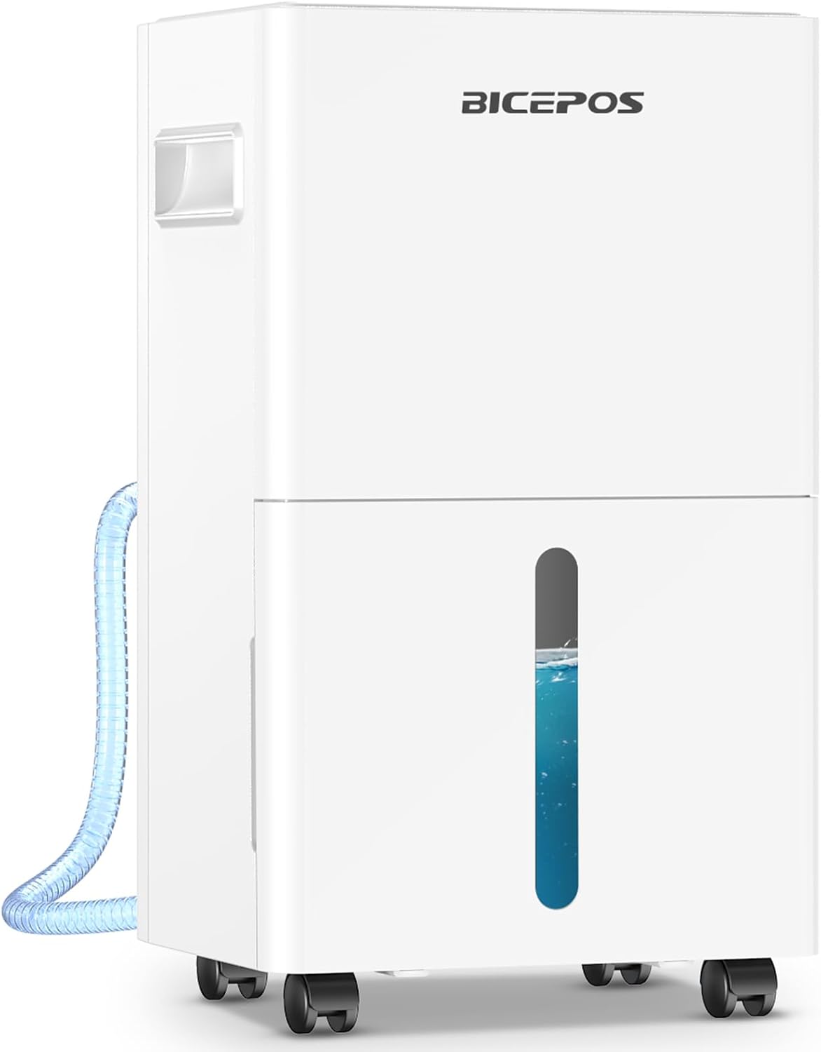 Bicepos 1500 sq.ft Dehumidifier for Basement, 21 Pints Dehumidifiers for Home with Drain Hose, Continuous Drainage, Auto Defrost, Intelligent Humidistat for Bedroom, Large Room, White product image