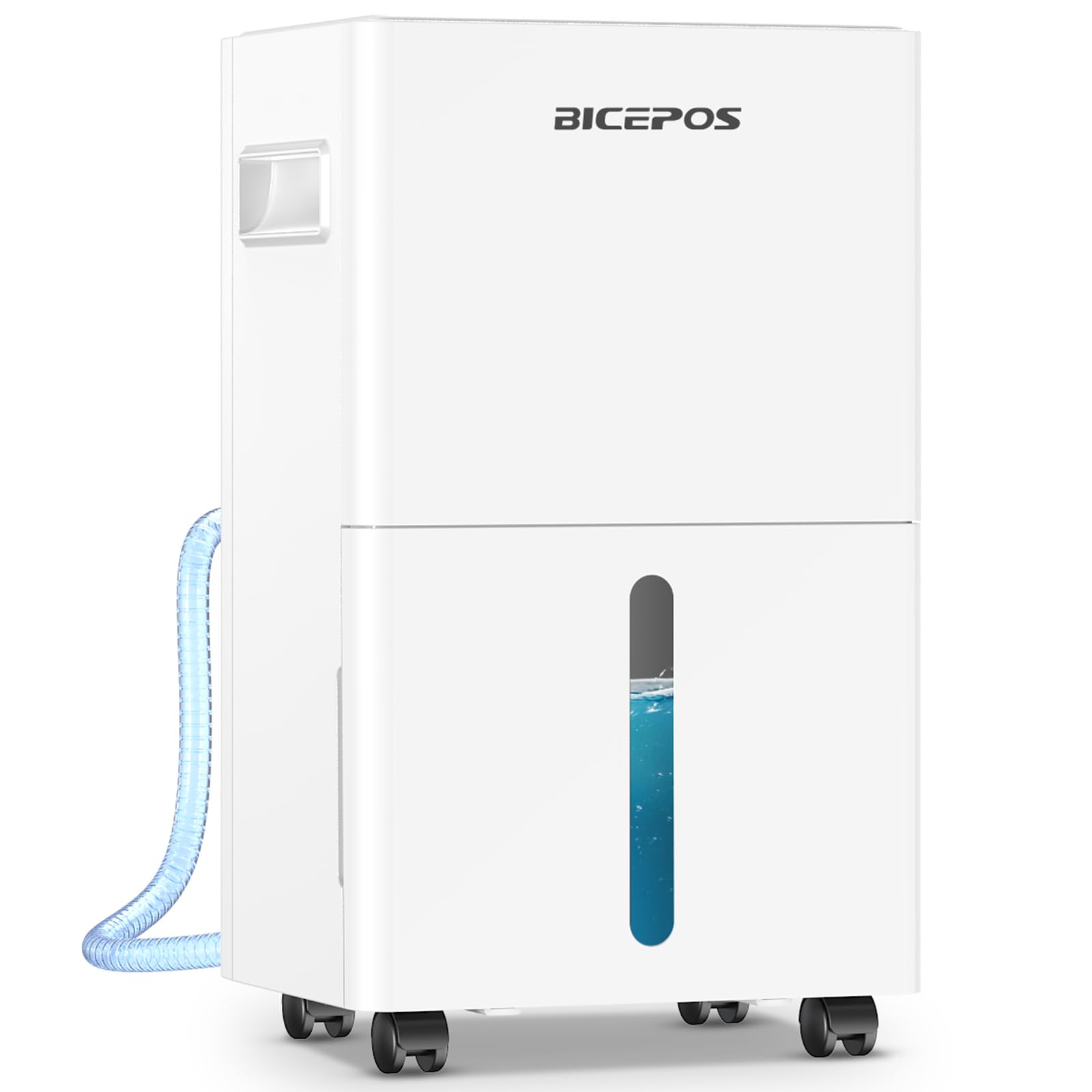 1500 sq.ft Dehumidifier for Basement, 21 Pints Dehumidifiers for Home with Drain Hose, Continuous Drainage, Auto Defrost, Intelligent Humidistat for Bedroom, Large Room, White