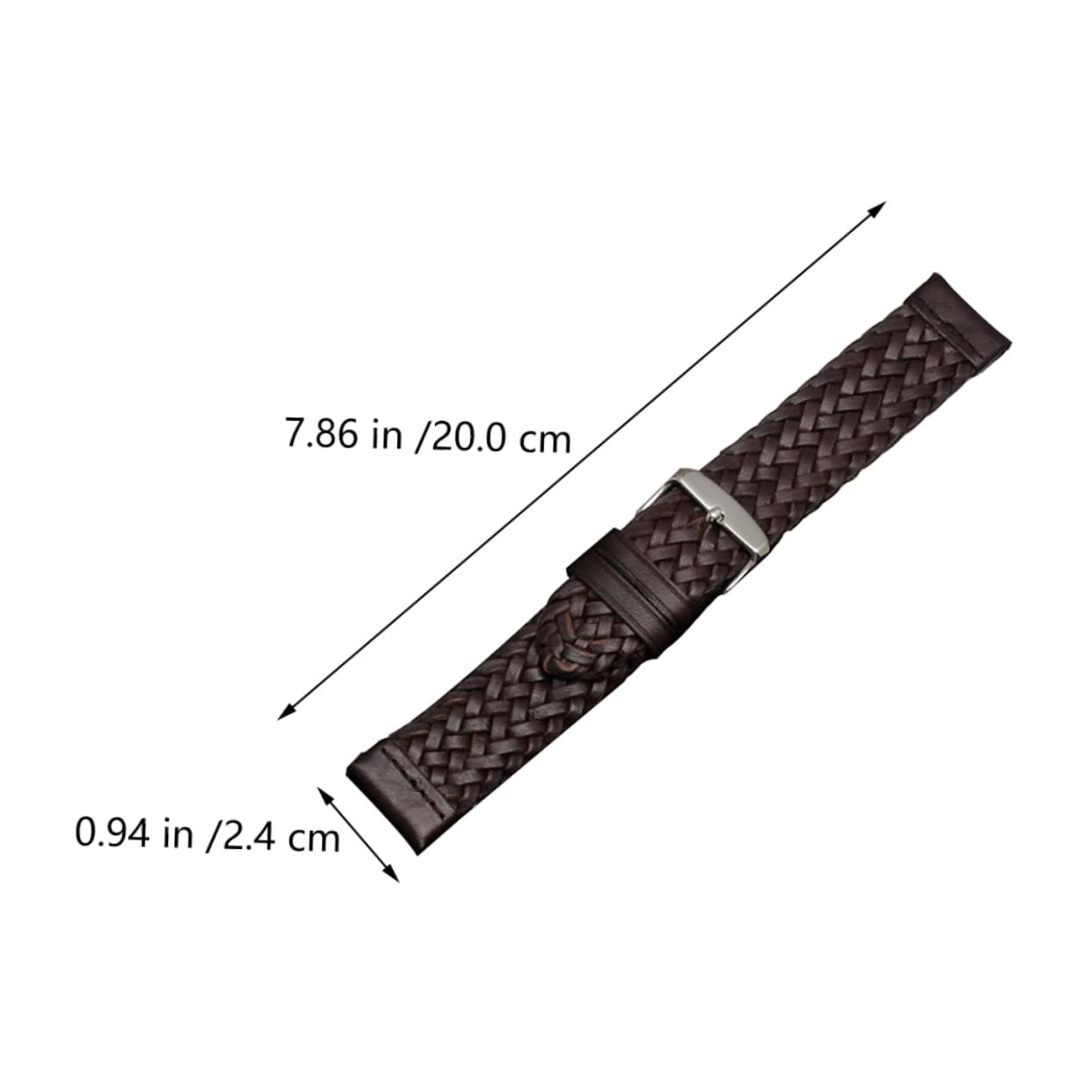 VILLCASE Correa de Reloj de Cuero Tejida Mano para Color Marrón para Actividades