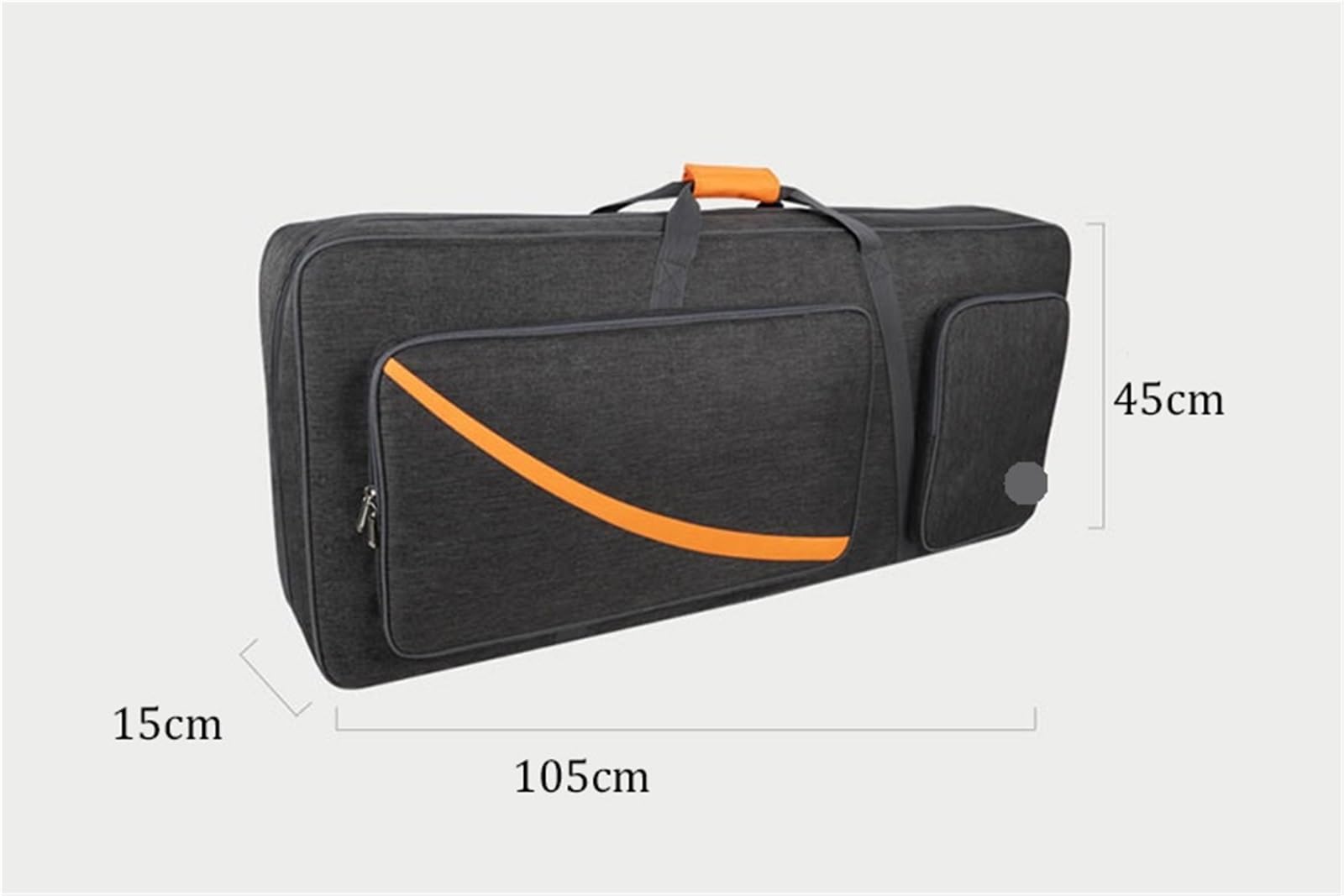 Bolsa Para Teclado De Piano Funda acolchada for Piano y órgano electrónico, bolsa for teclado, protección for instrumentos, portátil, antigolpes, mochila impermeable, 61 teclas Para Piano(Black)