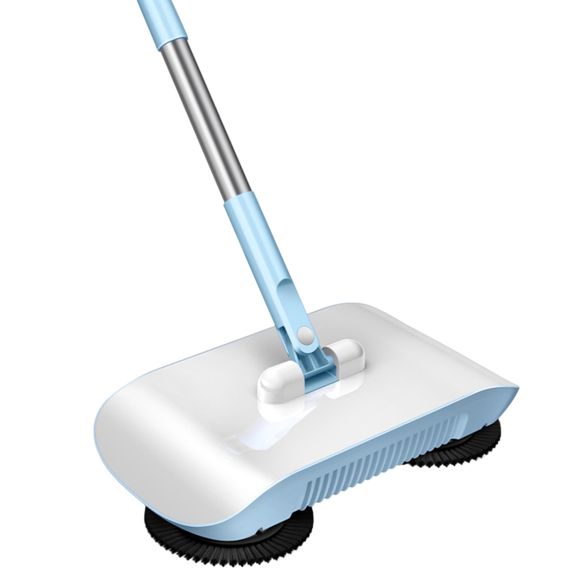 Sweeper à Vide Manuel, balayeur de Plancher Non électrique à Vide à 180 degrés à 180 degrés, balayeur Manuel pour Tapis et planchers (Bleu) 2 en 1