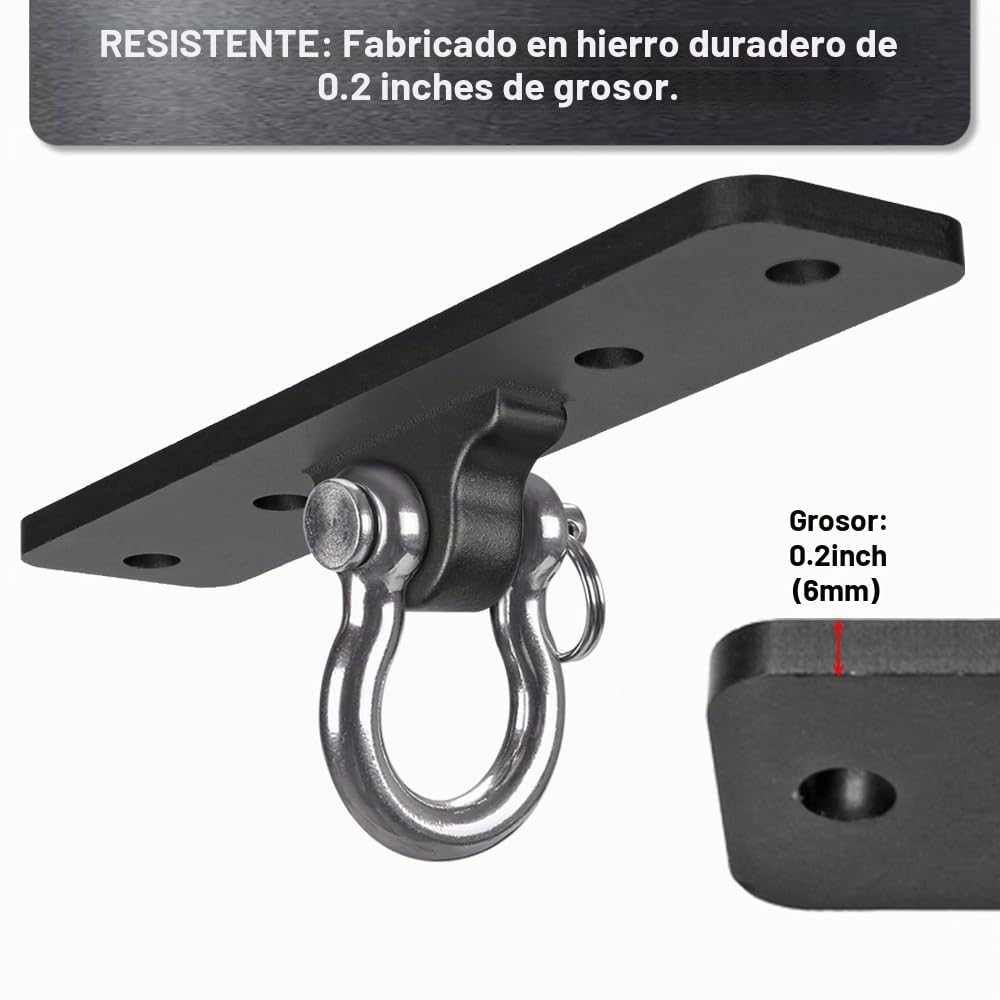 Soporte de acero para saco de boxeo, montaje en pared o techo, para kickboxing y fitness