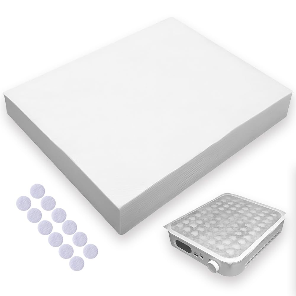 Hasakhi 200 Sheets Nail Dust Collector Filter Paper with 12 Pcs Velcro Disposable Nail Dust Filters for Most of Nail Dust collector Machine Nail Tech