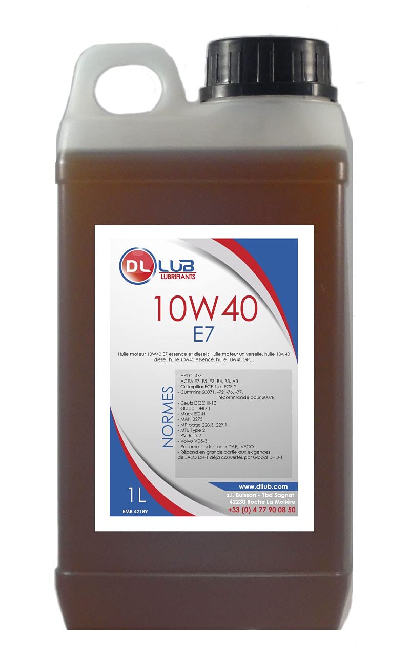 DLLUB - Huile moteur essence et diesel 10W40 E7-10 litres - 2
