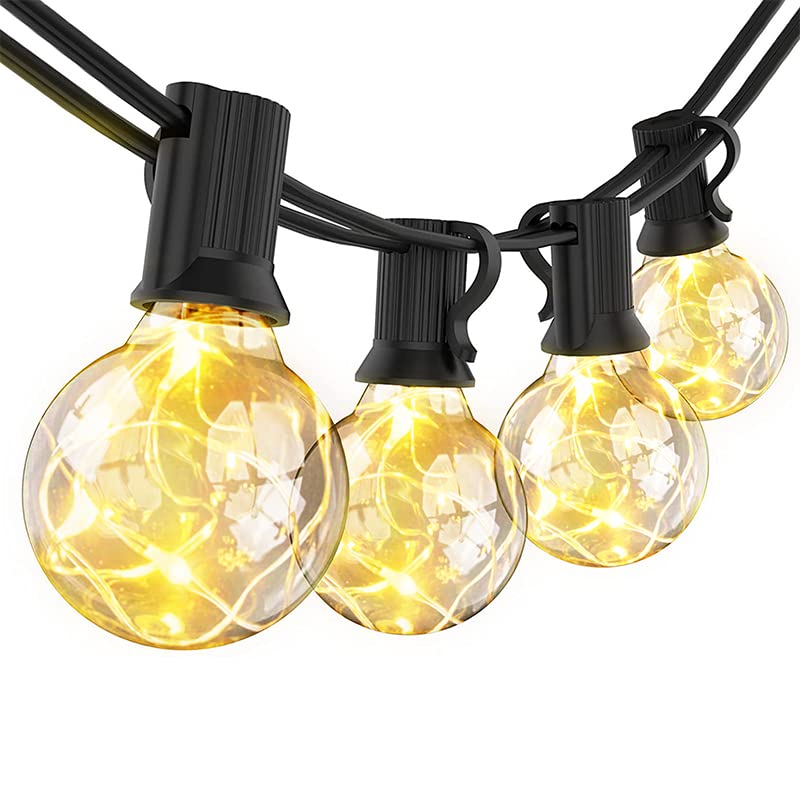 58 FT Outdoor String Lights LED with 50 Bulbs(3 Spare), G40 Globe Patio Lights Outdoor, Waterproof Patio Lights Outdoor, Commercial Hanging Lights for Backyard Decor, Porch, Deck, Party, Garden