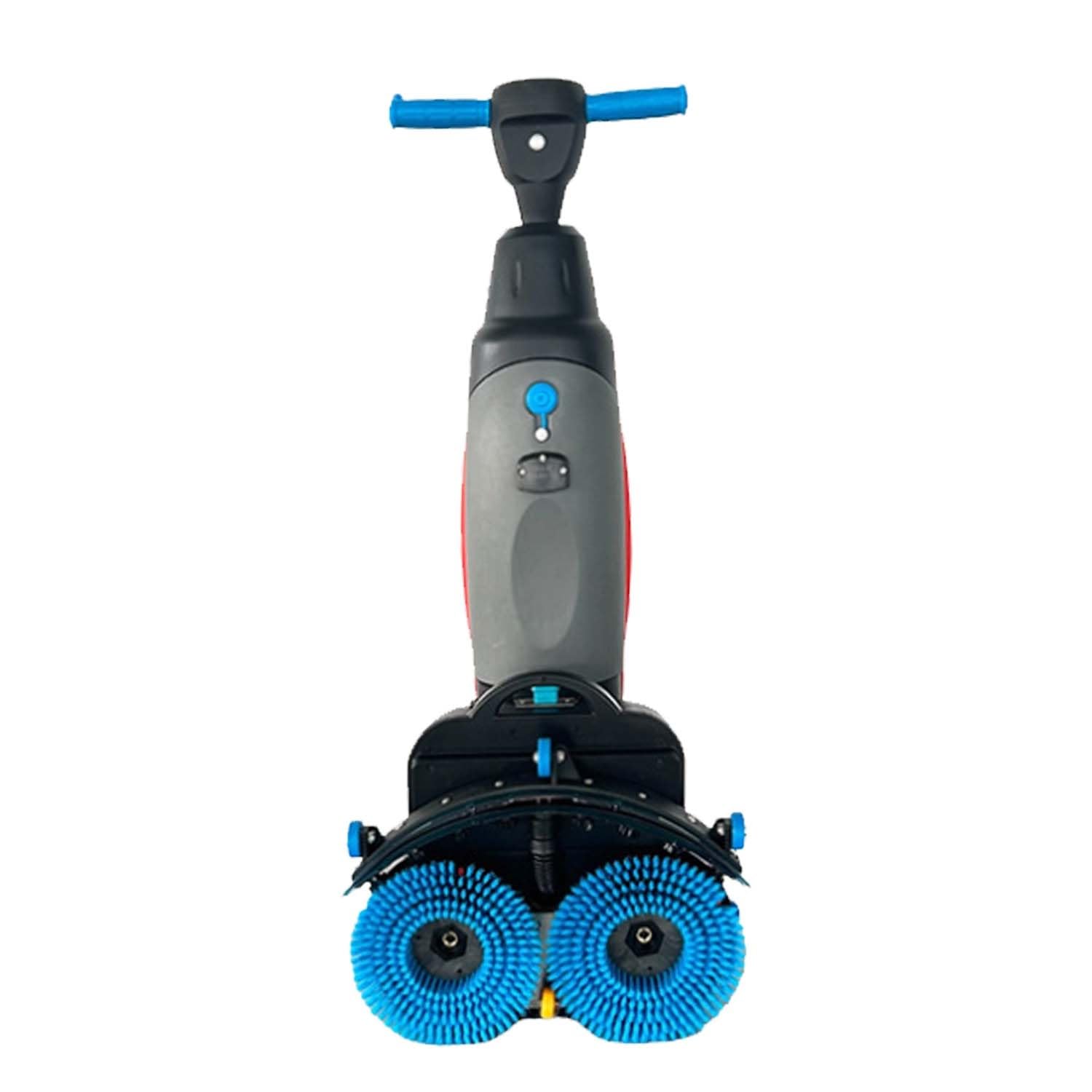 Lavasciuga Pavimenti Commerciale con Batteria Ricaricabile, Macchina Lavapavimenti a Spinta Manuale 3-in-1, 17 Pollici, per Piastrelle, Parquet e Cemento, Serbatoio Trasparente(Gray)
