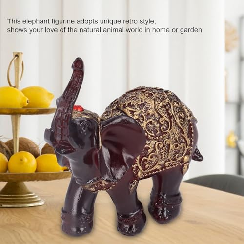Estatua Vintage de Elefante de Resina 3.9 x 3.9 x 2.0 in miniatura 3