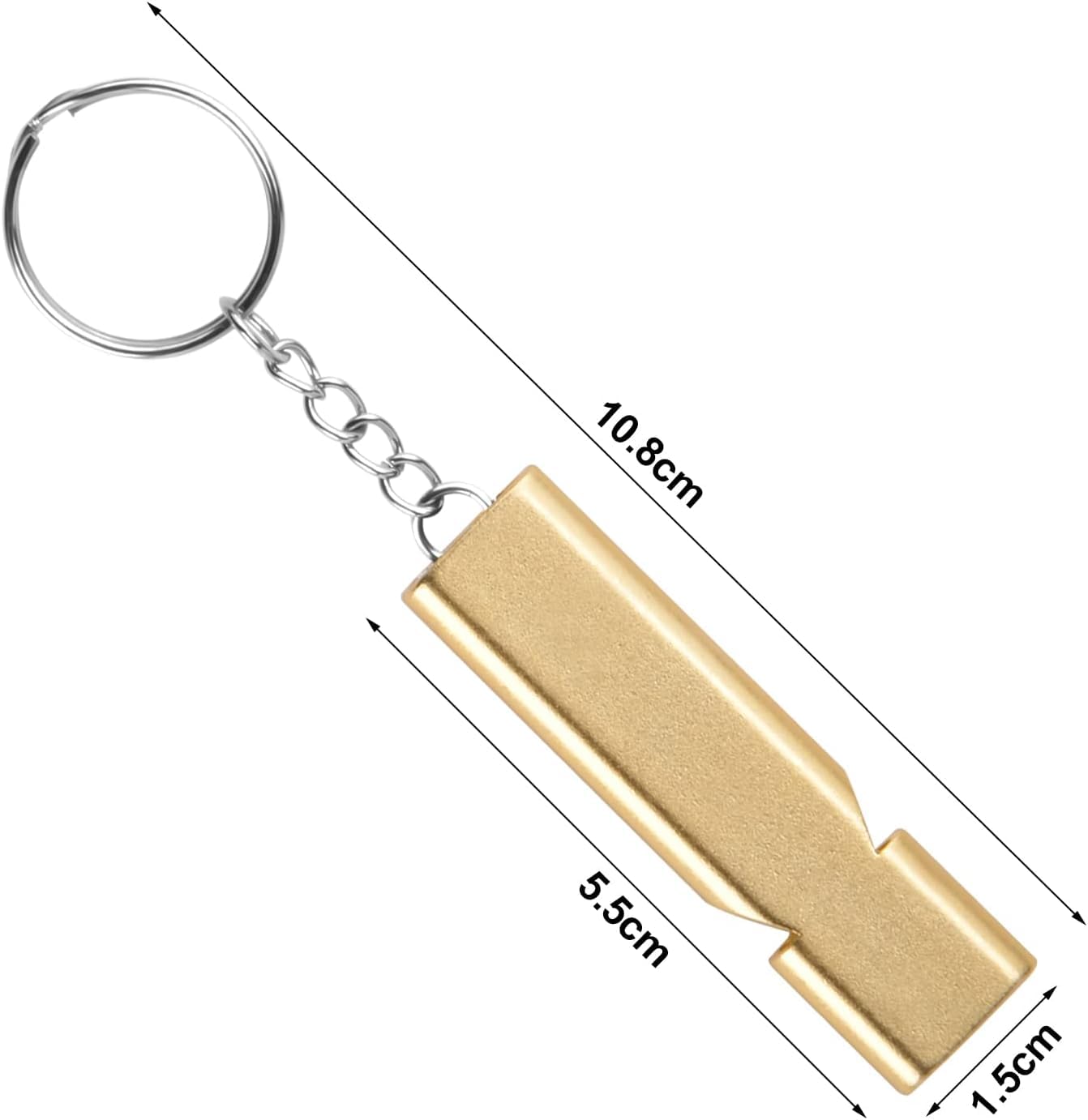 Arrowmax Loud Sports Whistle with Lanyard - Metal & Plastic Referee Whistle for Coaching, Football, Cricket, Emergency, Outdoor, Survival, Safety, Gym, Dog Training, Multipurpose Whistle-2 Pc 3