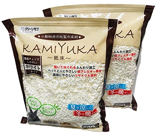 KAMIYUKA 500g 14バック クリーンモフ 小動物用床材KAMIYUKA～紙床～ホワイト500g