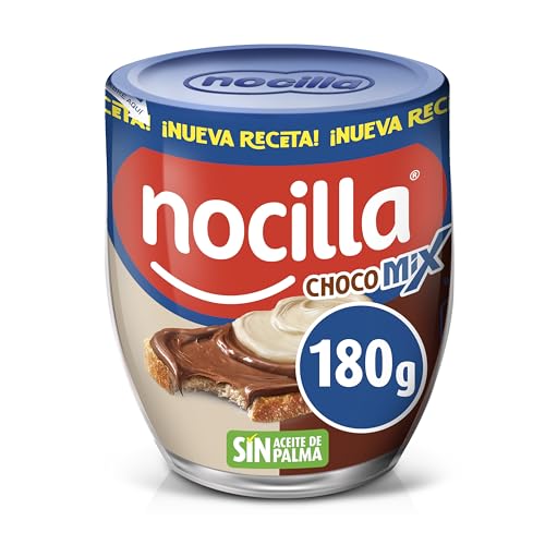 Nocilla Chocoleche Crema de Cacao Natural y Leche con Avellanas en Envase de Vidrio Reutilizable, 180g