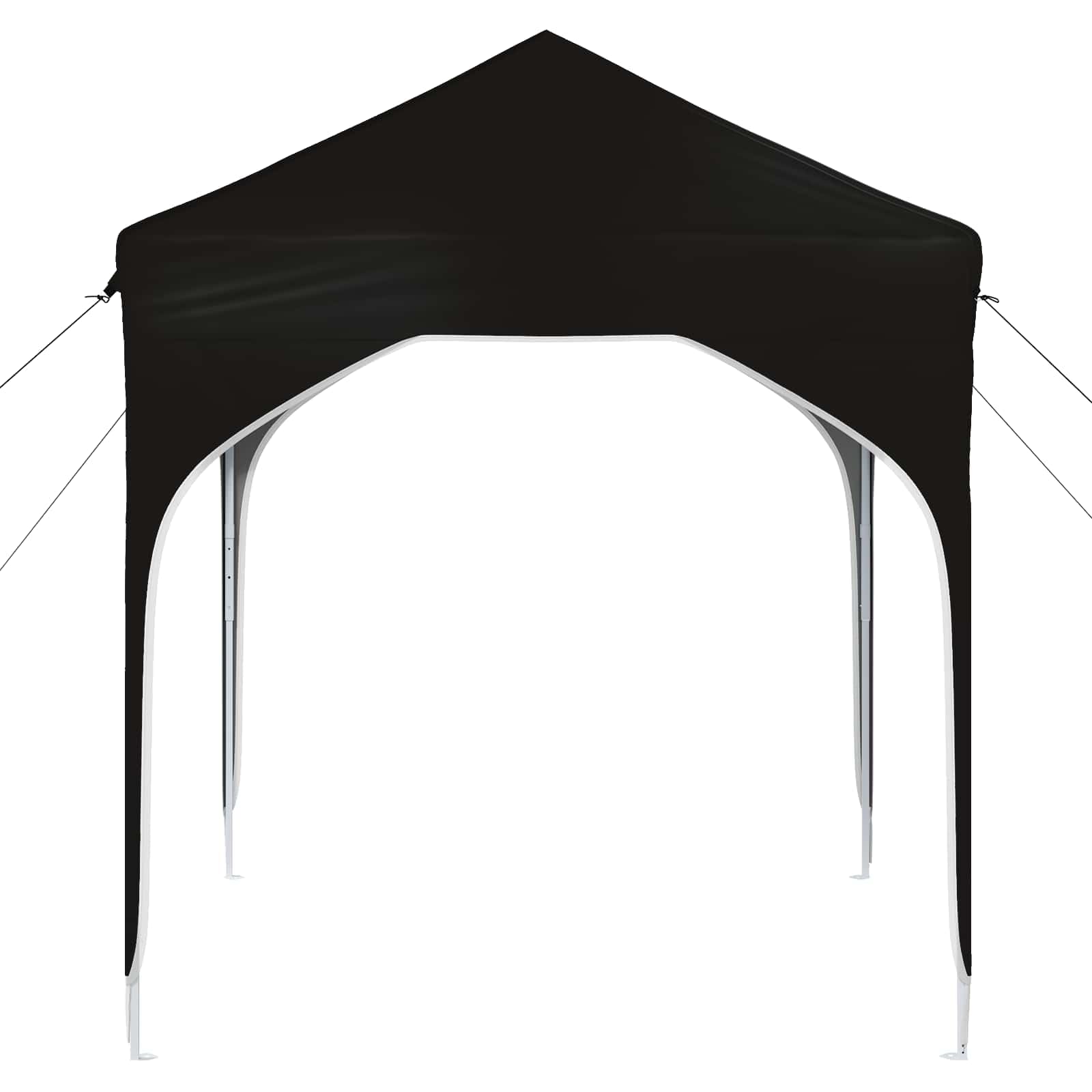 Namiot imprezowy Pop-up 194 x 194 x 245 cm, czarny, 210D Oxford, ze srebrną powłoką, torba do przenoszenia, regulacja wysokości, do pawilonu ogrodowego, tarasu, festiwalu, ochrona przed