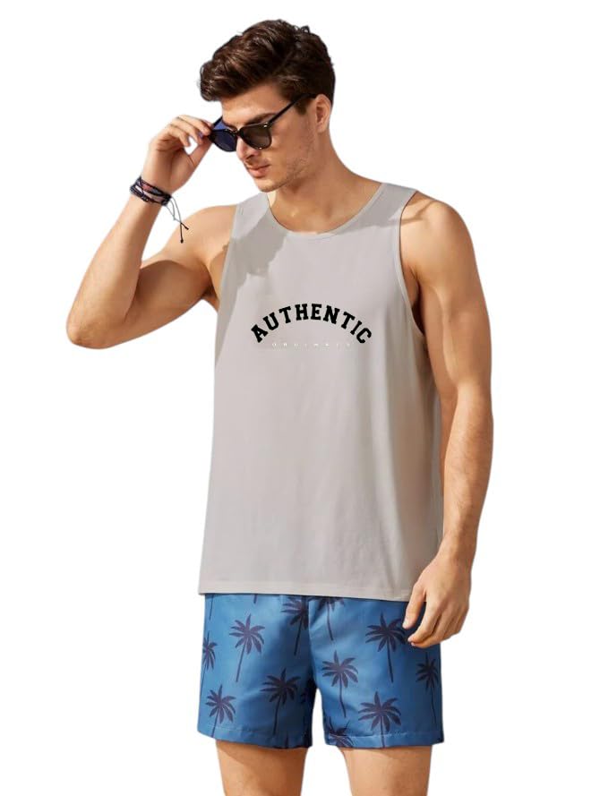 Mens Cotton Graphic Printed Regular Fit Casual Vest-image-24