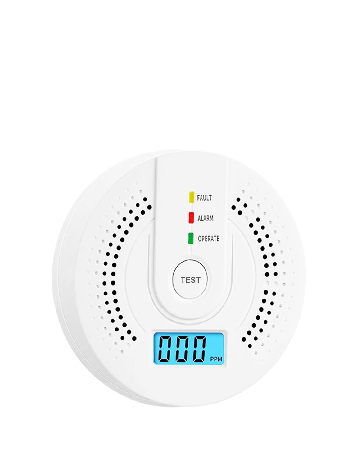 Carbon Monoxide Detector,CO Gas Monitor Alarm, AA Battery Powered CO Sensor Detector with LED Digital Display for Home,Depot,Test Button (WJ576-1 Pack)