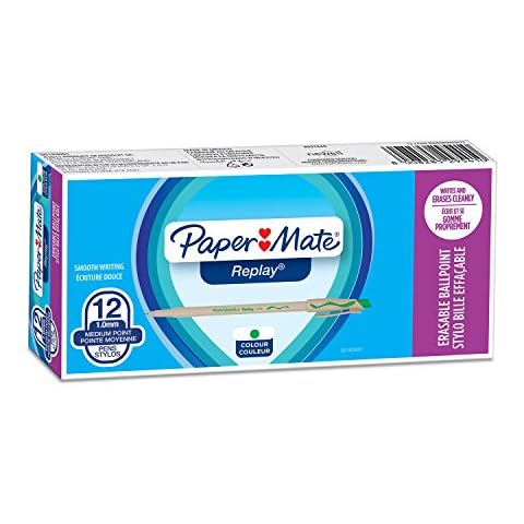 Paper Mate Replay Erasable Ballpoint Pen, Green Cover