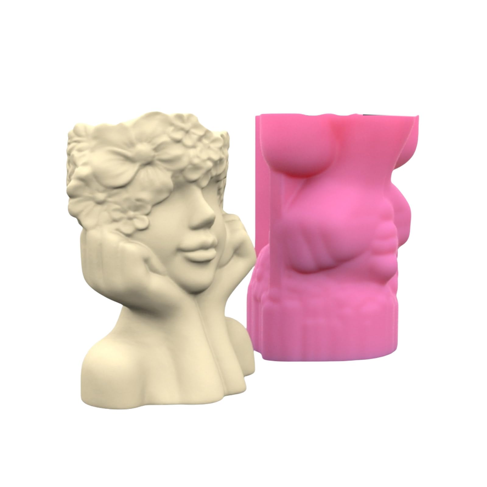 Forma de figura artística, florero, forma artística de la figura humana, maceta de silicona, maceta para la fabricación hecha a mano de los amantes de las formas de macetas