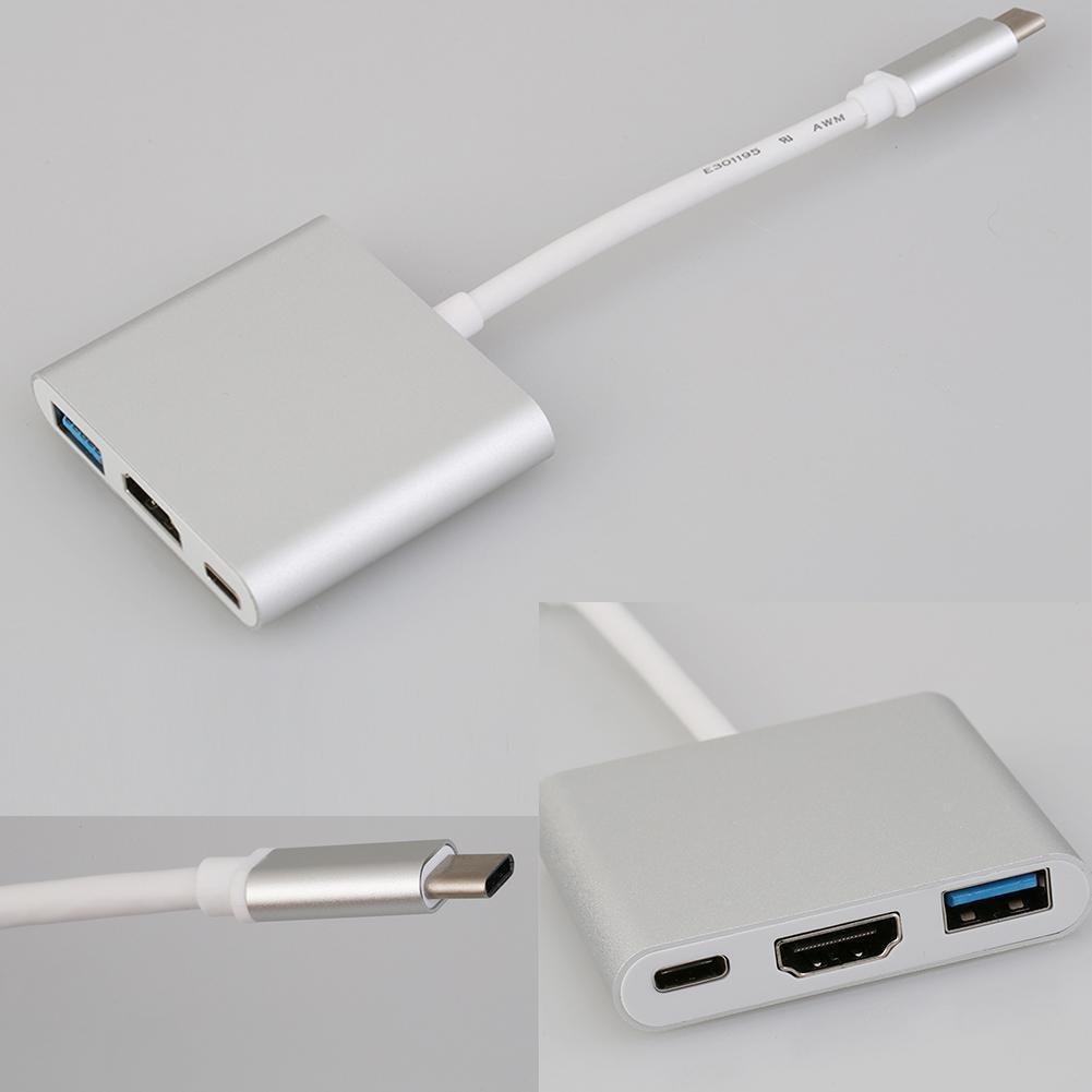 MICROWARE ypeC to 4K HDMI USB 3.0 Charging HUB Adapter USB-C 3.1 Converter Compatible with Mac-Book-image-28