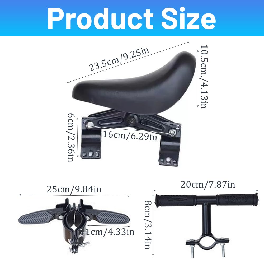 Foreverup seggiolino Anteriore per Bicicletta，Seggiolino per Mountain Bike，Seggiolino Bici Anteriore per Bambini，Seggiolino per Bambini da 1 a 6anni, Adatto per Mountain Bike, Biciclette