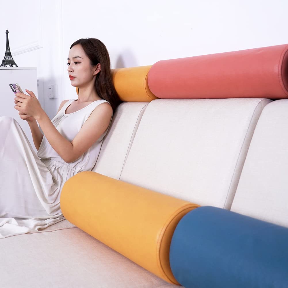 Nackenrolle aus Schaumstoff mit rutschfestem Klettverschluss, Kissen für Nacken, Rücken, Lendenwirbelsäule, Kniestützkissen für Sofa, Stuhl, Auto, Schmerzlinderung