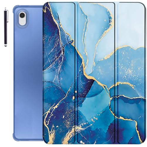 Image of Robustrion Cover for iPad 11th (A16) / 10th Generation Cover Case (2022 /2025), Trifold Flip Case Cover for iPad 11th Generation 11 inch / 10th Gen 10.9 inch [Auto Sleep Wake Suppport] - Marble Blue