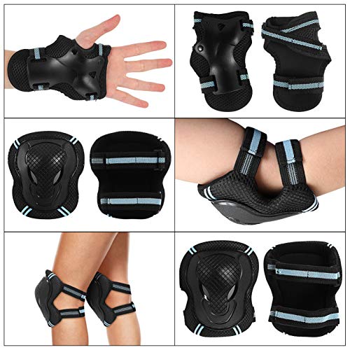 BESPORTBLE Adultos Sports Gear Set Guardas Protetores de Pulso Joelho Cotovelo Guardas Pad para Roll