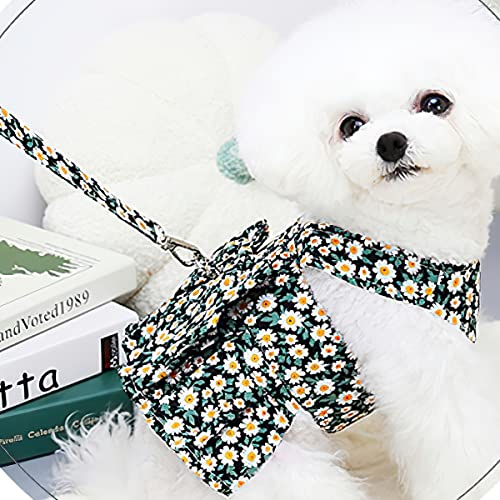 Dog Clothes For Small Dogs With Leash Set, Flowers Dog Dress With D Ring Puppy Clothes Yorkie Clothes Xs Dog Clothes For Small Dog Girl Puppy Outfits (Small, Green) #TOP3