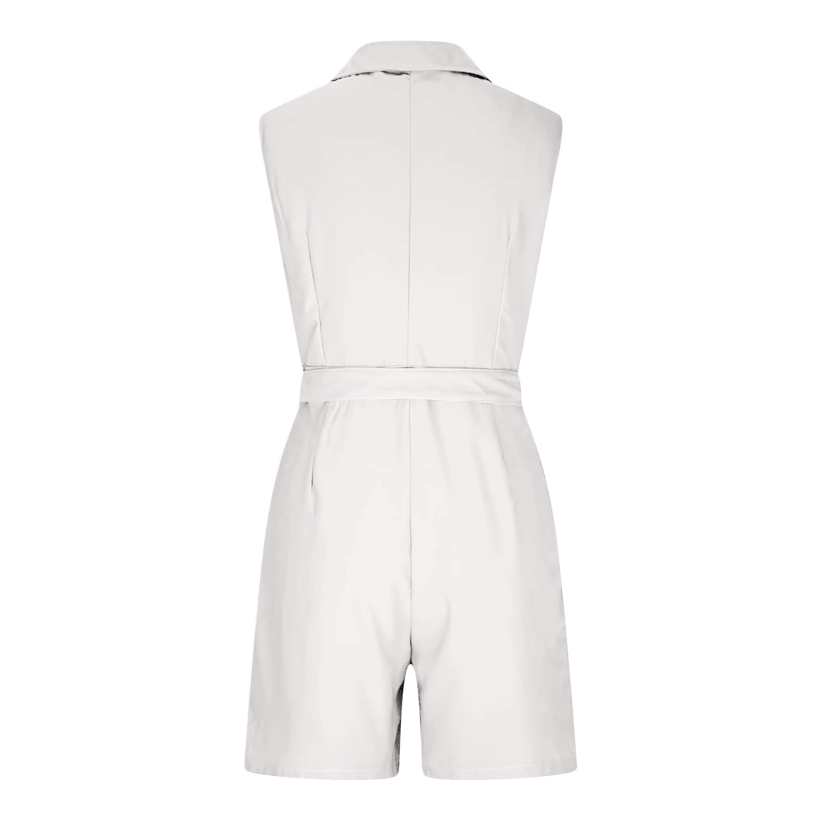 Combinaison courte élégante pour femme, sans manches, col en V, barboteuse