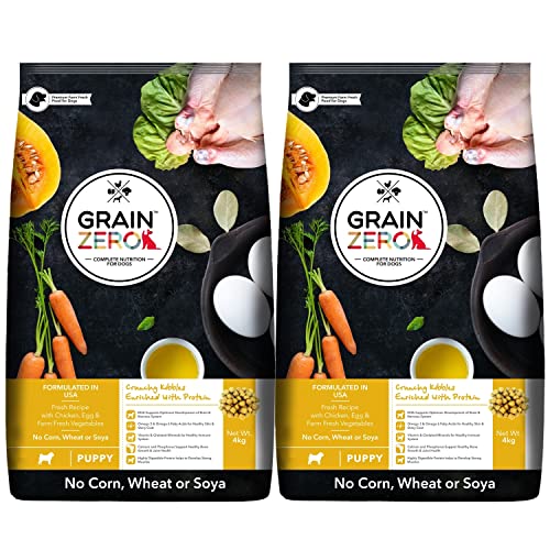 Grain Zero Puppy Dog Food, 4 kg (Buy 1 Get 1 Free)