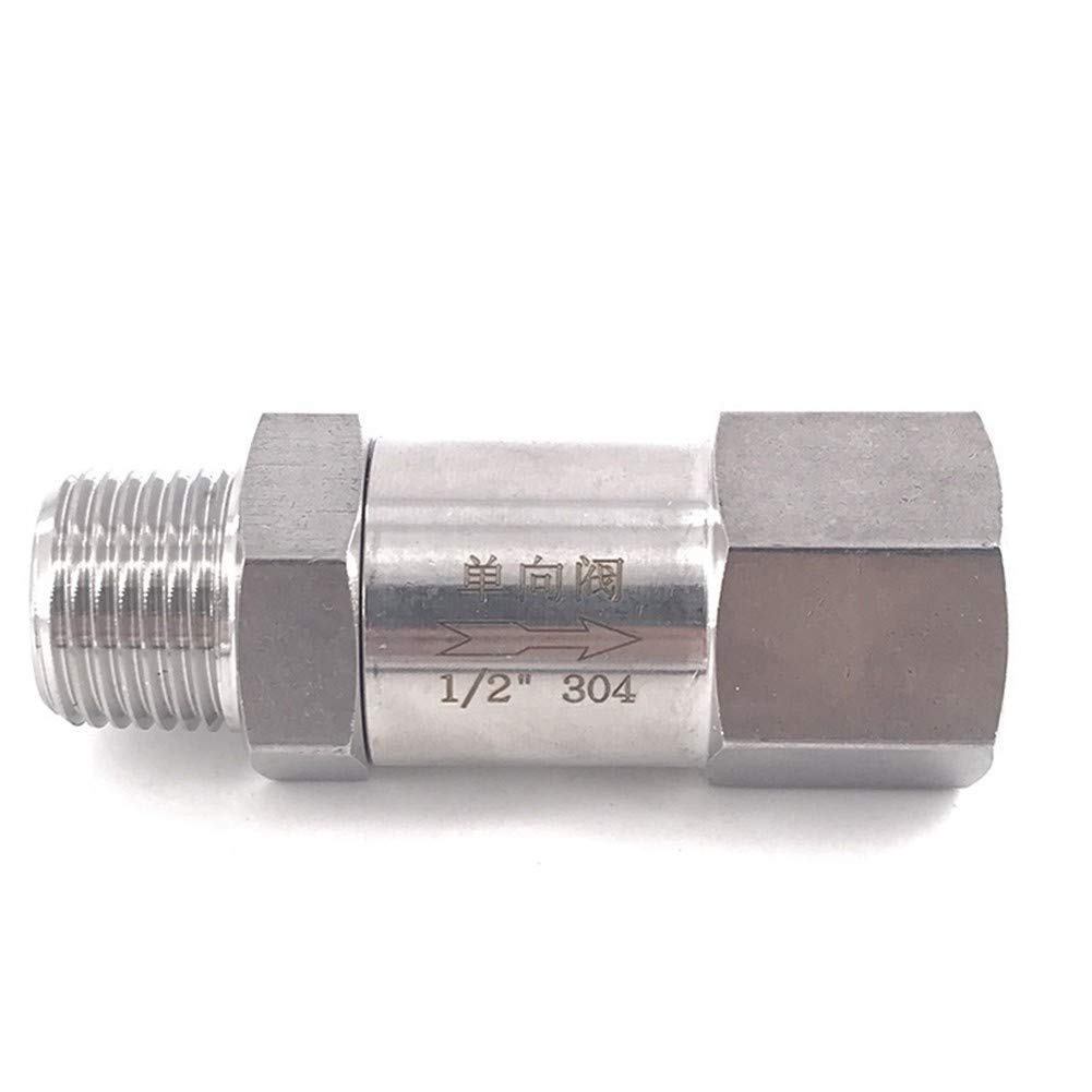 Combinata modulare Valvola di ritegno 1/2" Maschio a Femmina Discussione in Acciaio Inox 304 ad Alta Temperatura 1-Way valvola di ritegno (Specification : 1/2Inch)