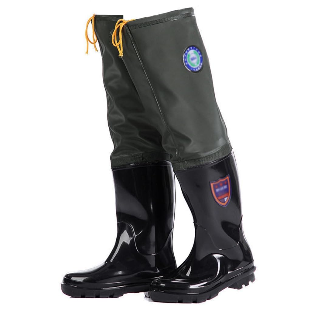Stivali A Coscia da Pesca Stivali da Pesca Impermeabili per Uomo e Donna -60 cm, Stivali da trampoliere Impermeabili in PVC, Adatti per piantare/Allevamento(40 EU)