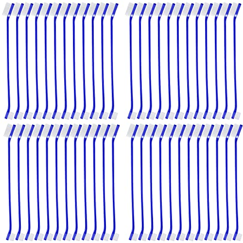 Image of Honeydak 80 Pcs Dog Toothbrush Bulk Dual Headed Dental Brushes Dogs Tooth Brushing Kit Long Handle Pet Tooth Brush for Puppy Large Small Cats and Most Pets Teeth Cleaning Dental Supplies(Dark Blue)